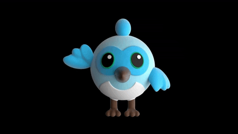 Flutter mascot waving hello