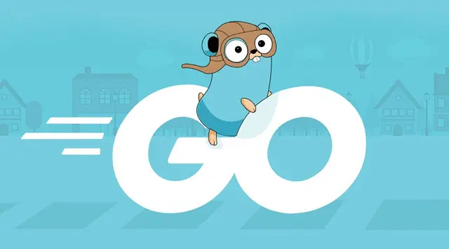 go Gopher riding the Go programming language logo
